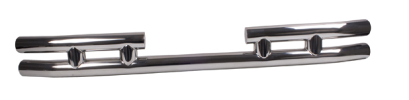 Jeep Wrangler Bumper - Rear - Rugged Ridge - 3-In Dbl Tube - Stainless Steel - `87-`06